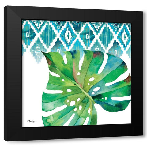 Palm Fronds I Black Modern Wood Framed Art Print with Double Matting by Brent, Paul
