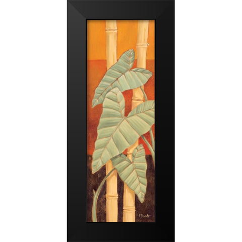 Bali Leaves II Black Modern Wood Framed Art Print by Brent, Paul