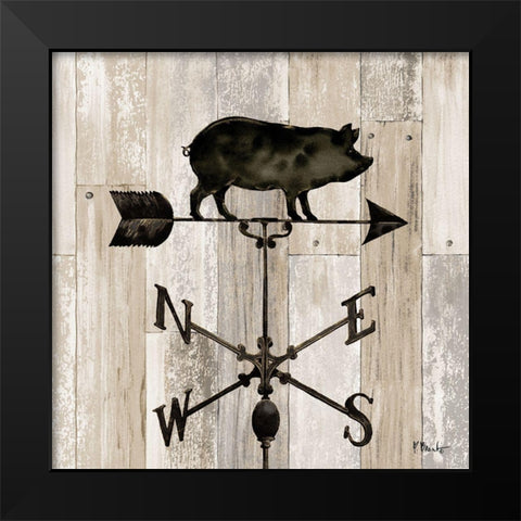 Wrought Iron Vanes I Black Modern Wood Framed Art Print by Brent, Paul