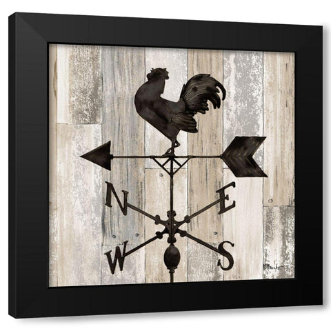 Wrought Iron Vanes II Black Modern Wood Framed Art Print with Double Matting by Brent, Paul