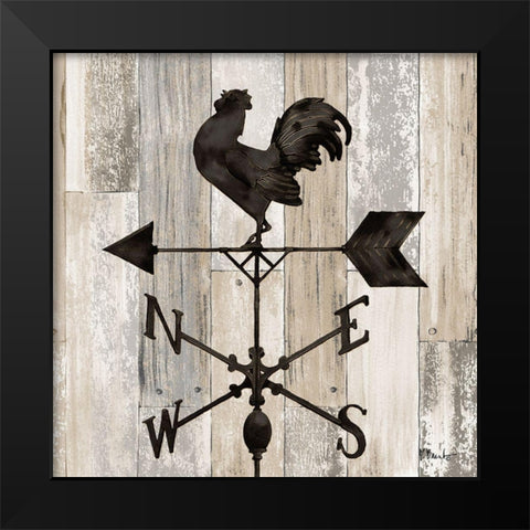 Wrought Iron Vanes II Black Modern Wood Framed Art Print by Brent, Paul