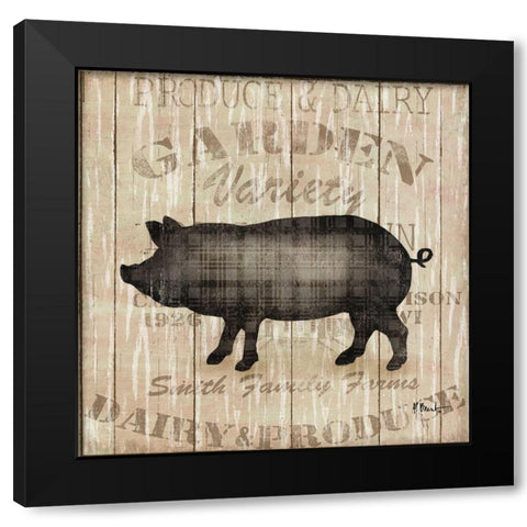 Farmers Market II Black Modern Wood Framed Art Print with Double Matting by Brent, Paul