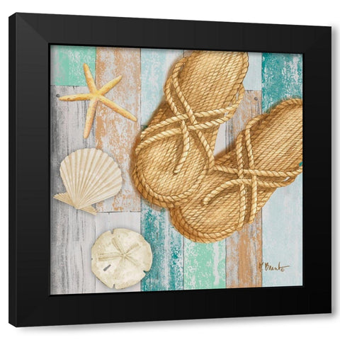Braided Sandals II Black Modern Wood Framed Art Print with Double Matting by Brent, Paul