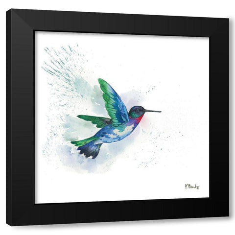Arianna Hummingbird I Black Modern Wood Framed Art Print by Brent, Paul