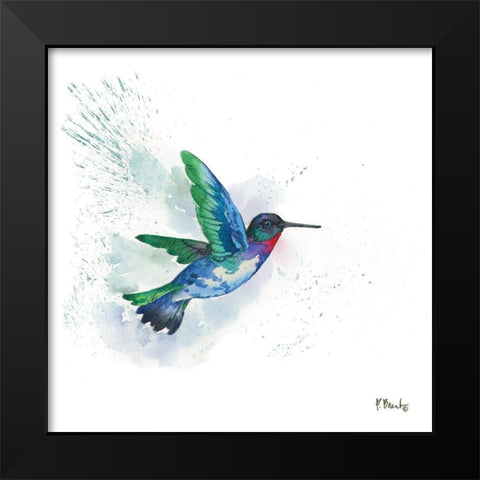 Arianna Hummingbird I Black Modern Wood Framed Art Print by Brent, Paul