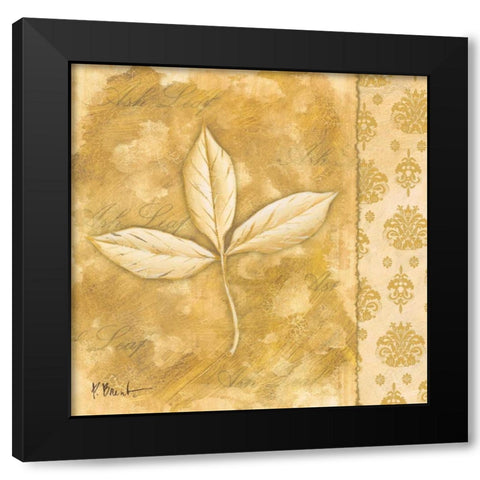 Leaf Oasis IV Black Modern Wood Framed Art Print with Double Matting by Brent, Paul