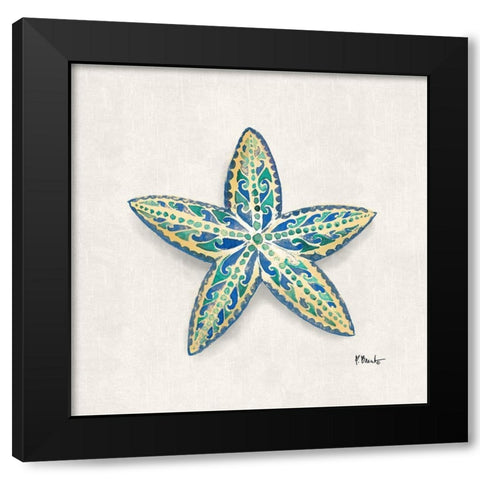 Embellished Shells I Black Modern Wood Framed Art Print with Double Matting by Brent, Paul