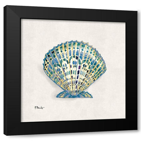 Embellished Shells II Black Modern Wood Framed Art Print with Double Matting by Brent, Paul