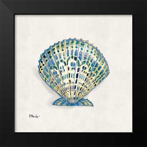 Embellished Shells II Black Modern Wood Framed Art Print by Brent, Paul