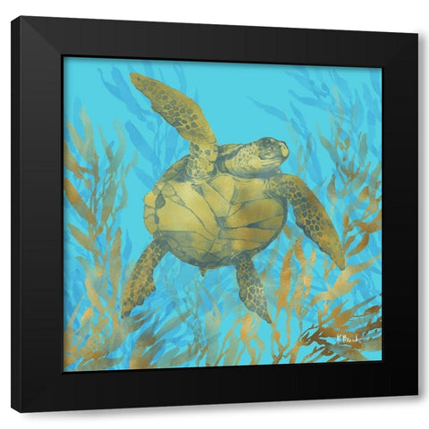 Cedar Key Turtle I Black Modern Wood Framed Art Print by Brent, Paul