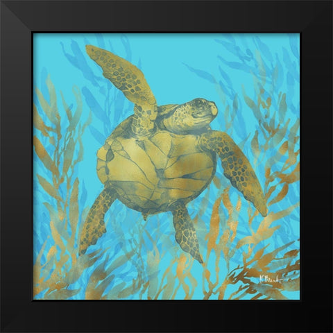 Cedar Key Turtle I Black Modern Wood Framed Art Print by Brent, Paul