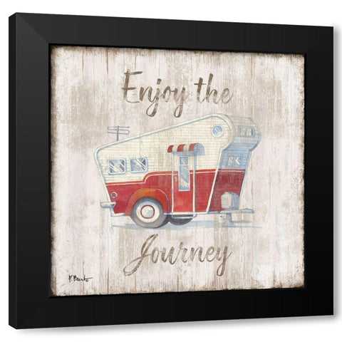 Land Drifter I Black Modern Wood Framed Art Print with Double Matting by Brent, Paul