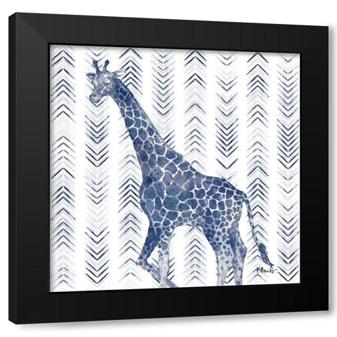 Mud Cloth Animal II Black Modern Wood Framed Art Print with Double Matting by Brent, Paul