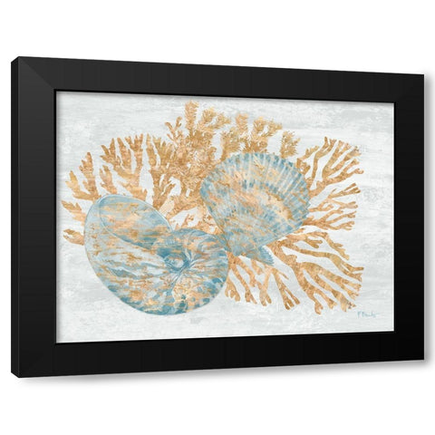Shimmering Shells I Black Modern Wood Framed Art Print with Double Matting by Brent, Paul