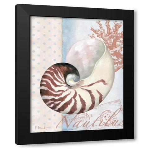 Beachhouse Blue III Black Modern Wood Framed Art Print by Brent, Paul