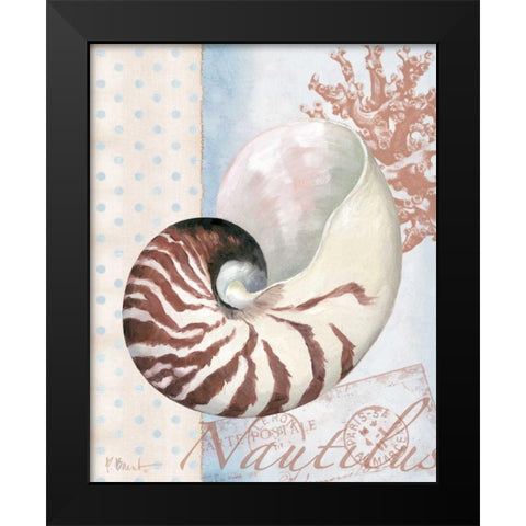 Beachhouse Blue III Black Modern Wood Framed Art Print by Brent, Paul