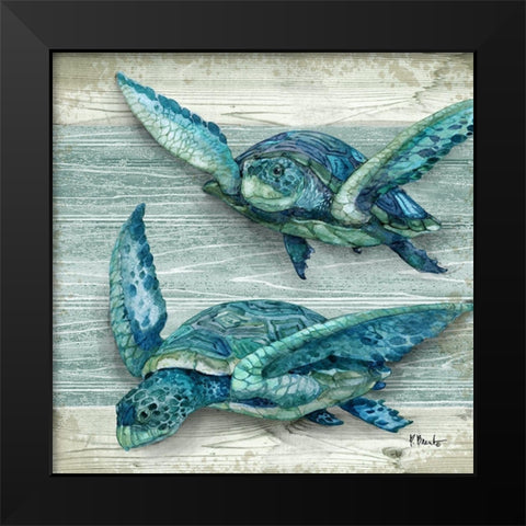Northpoint Sealife IV Black Modern Wood Framed Art Print by Brent, Paul
