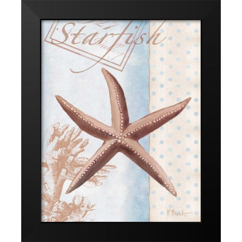 Beachhouse Blue IV Black Modern Wood Framed Art Print by Brent, Paul