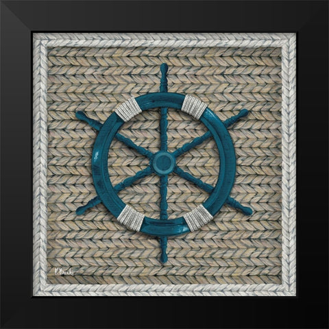 Nautical Basketweave I Black Modern Wood Framed Art Print by Brent, Paul