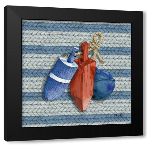 Nautical Basketweave IV Black Modern Wood Framed Art Print with Double Matting by Brent, Paul