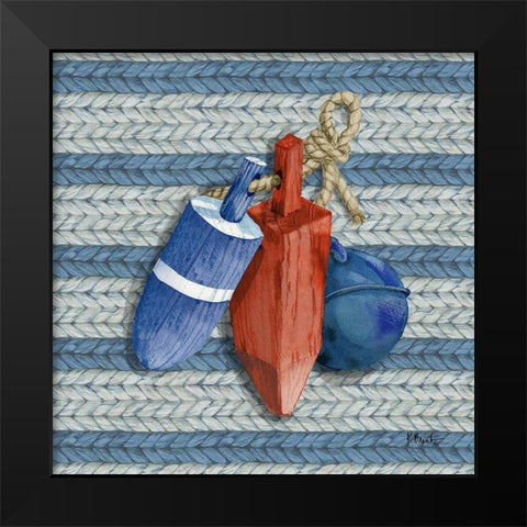 Nautical Basketweave IV Black Modern Wood Framed Art Print by Brent, Paul