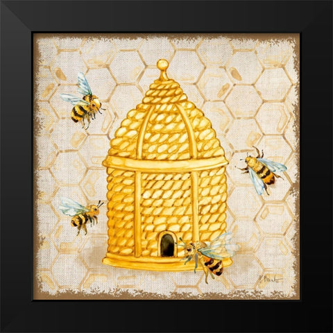 Honeybee Haven II Black Modern Wood Framed Art Print by Brent, Paul