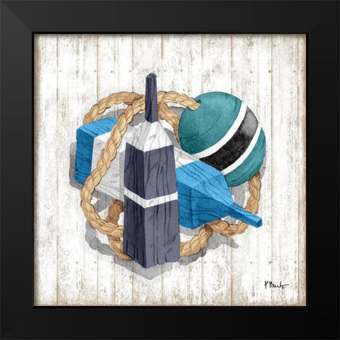 Fairhaven Buoys II Black Modern Wood Framed Art Print by Brent, Paul