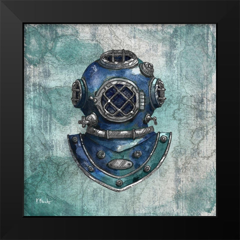 Diving Expedition I Black Modern Wood Framed Art Print by Brent, Paul