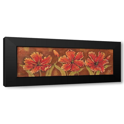 Venetian Tulips Black Modern Wood Framed Art Print by Brent, Paul