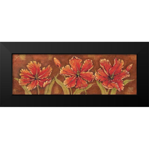 Venetian Tulips Black Modern Wood Framed Art Print by Brent, Paul