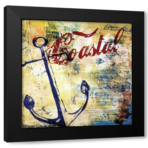 Nautical Motif I Black Modern Wood Framed Art Print with Double Matting by Brent, Paul