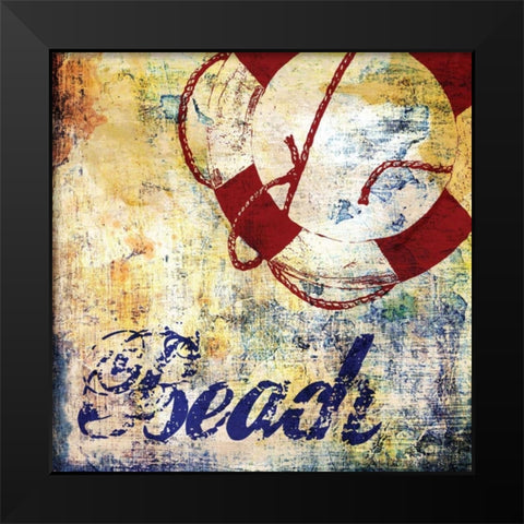 Nautical Motif II Black Modern Wood Framed Art Print by Brent, Paul