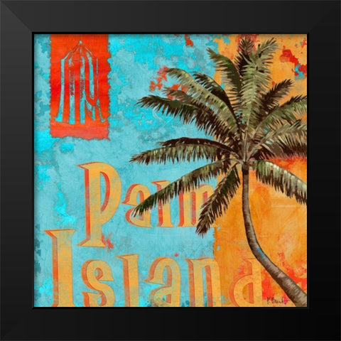 Rojo Palm II Black Modern Wood Framed Art Print by Brent, Paul
