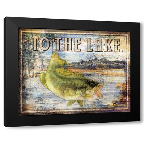 To the Lake Black Modern Wood Framed Art Print with Double Matting by Brent, Paul