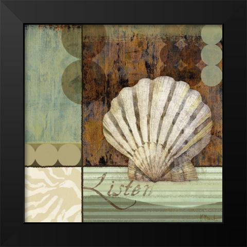 Contemporary Shell I Black Modern Wood Framed Art Print by Brent, Paul
