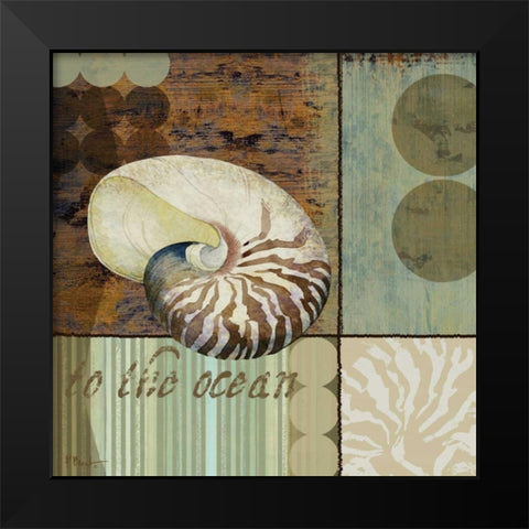 Contemporary Shell II Black Modern Wood Framed Art Print by Brent, Paul