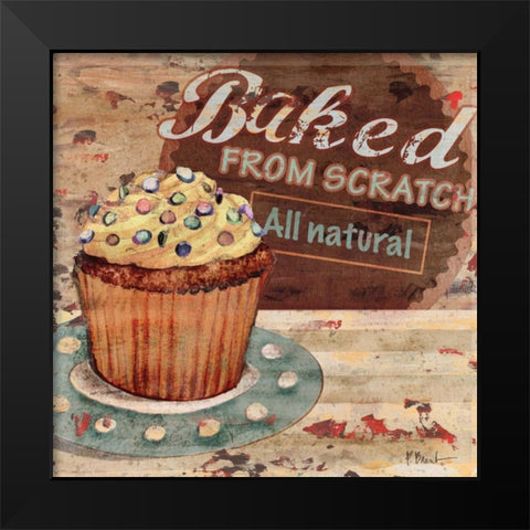Baking Sign II Black Modern Wood Framed Art Print by Brent, Paul