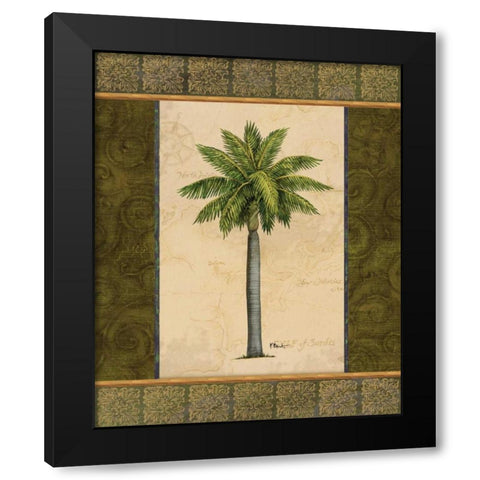 East Indies Palm II Black Modern Wood Framed Art Print with Double Matting by Brent, Paul