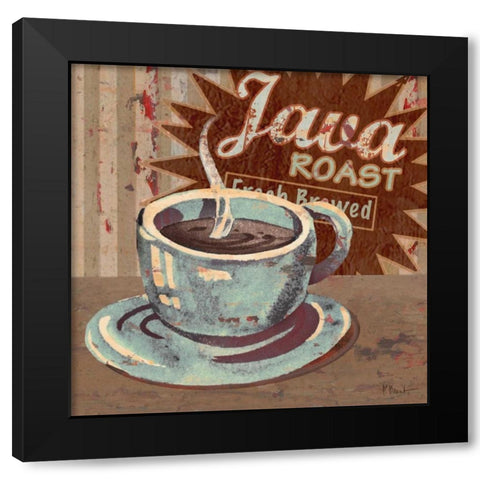Coffee Brew Sign II Black Modern Wood Framed Art Print with Double Matting by Brent, Paul