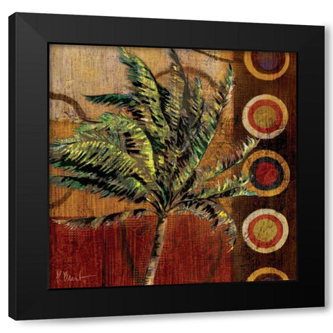 Contemporary Palm II Black Modern Wood Framed Art Print with Double Matting by Brent, Paul