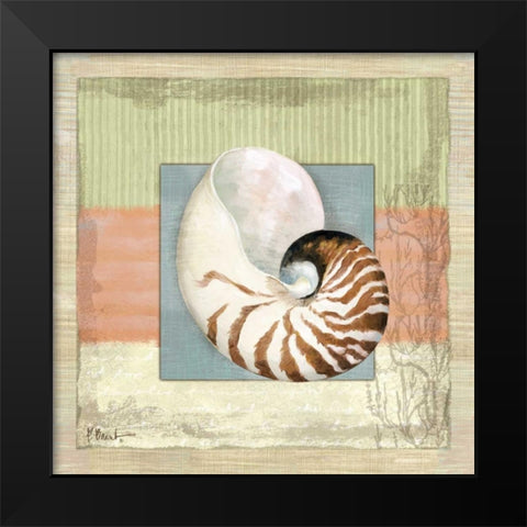 Montego Nautilus Black Modern Wood Framed Art Print by Brent, Paul