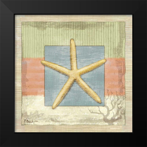 Montego Starfish Black Modern Wood Framed Art Print by Brent, Paul
