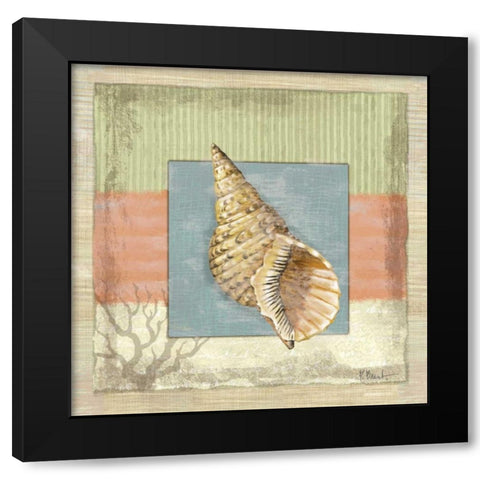 Montego Triton Black Modern Wood Framed Art Print with Double Matting by Brent, Paul