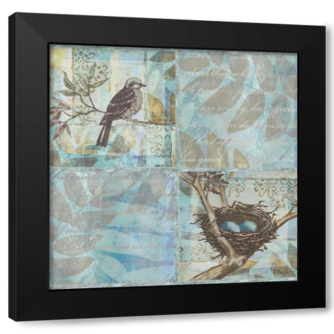 Florentine Songbird I Black Modern Wood Framed Art Print with Double Matting by Brent, Paul