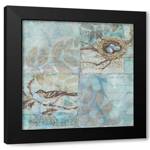 Florentine Songbird II Black Modern Wood Framed Art Print with Double Matting by Brent, Paul