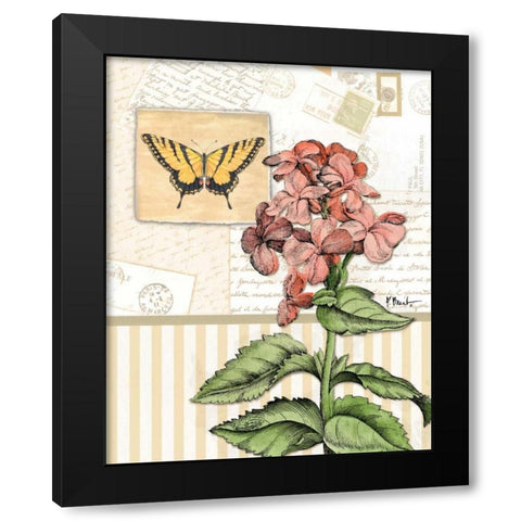 Botanical Collage I Black Modern Wood Framed Art Print with Double Matting by Brent, Paul