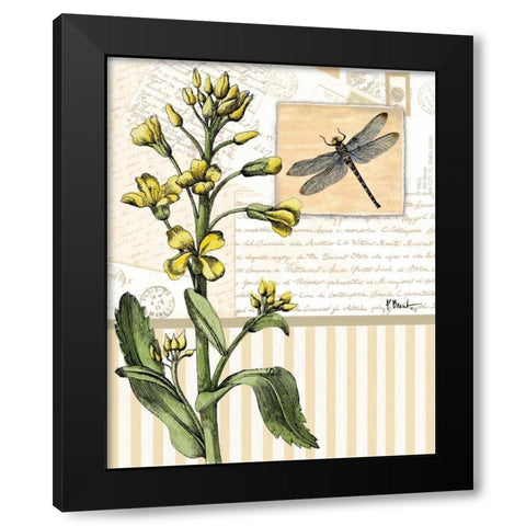 Botanical Collage II Black Modern Wood Framed Art Print with Double Matting by Brent, Paul