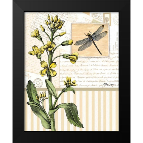 Botanical Collage II Black Modern Wood Framed Art Print by Brent, Paul