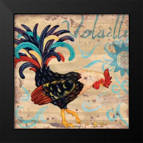 Royale Rooster I Black Modern Wood Framed Art Print by Brent, Paul