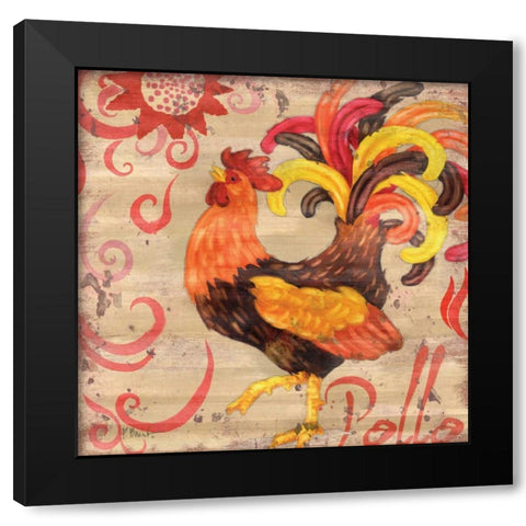 Royale Rooster II Black Modern Wood Framed Art Print by Brent, Paul